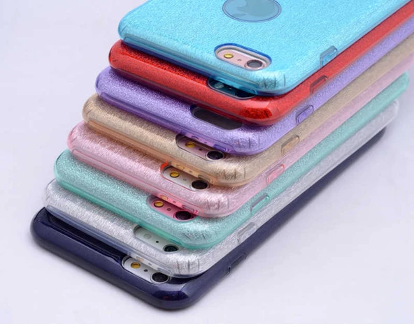 Apple iPhone 7 - Kılıf Simli Koruyucu Shining Silikon - Resim 4