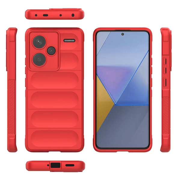 Xiaomi Redmi Note 13 Pro Plus 5G Kılıf Esnek TPU Oyuklu Arka Yüzey Tasarımlı Etnik Silikon Kapak - 3