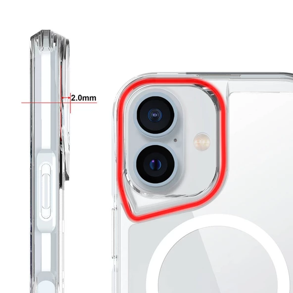 Apple iPhone 16 - Kılıf Magsafe Şarj Özellikli T-Max Magsafe Kapak - Resim 4