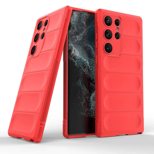 Samsung Galaxy S23 Ultra Kılıf Esnek TPU Oyuklu Arka Yüzey Tasarımlı Etnik Silikon Kapak ürün görseli