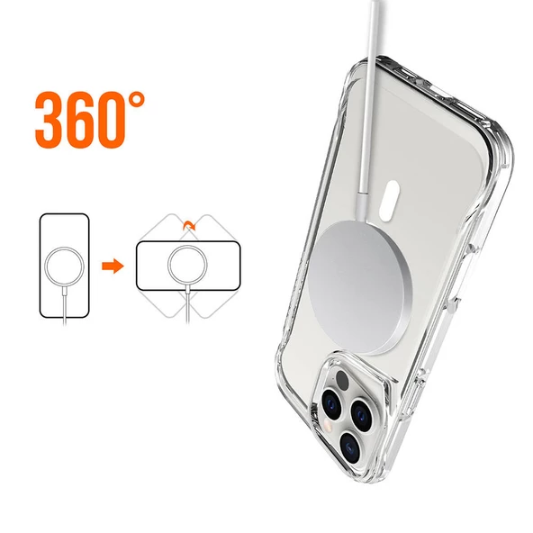 Apple iPhone 16 Pro - Kılıf Magsafe Şarj Özellikli T-Max Magsafe Kapak - Resim 7