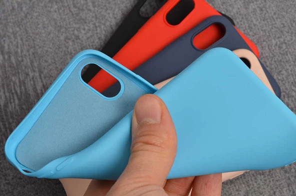 Huawei Y6 2019 - Kılıf Mat Koruyucu içi Kadife İnci Silikon - Resim 3