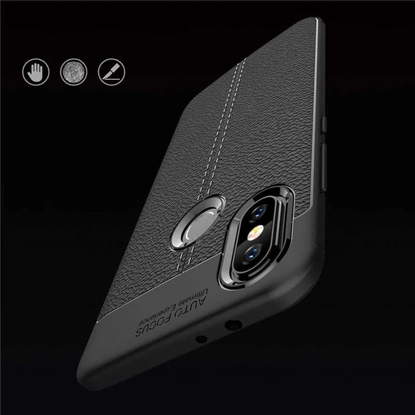 Xiaomi Mi A2 Lite - Kılıf Auto Focus Karbon Niss Silikon Kapak - Resim 3