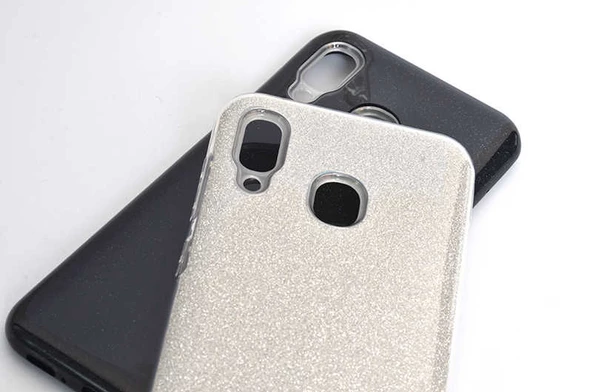 Huawei Y7 Prime 2019 - Kılıf Simli Koruyucu Shining Silikon - Resim 2