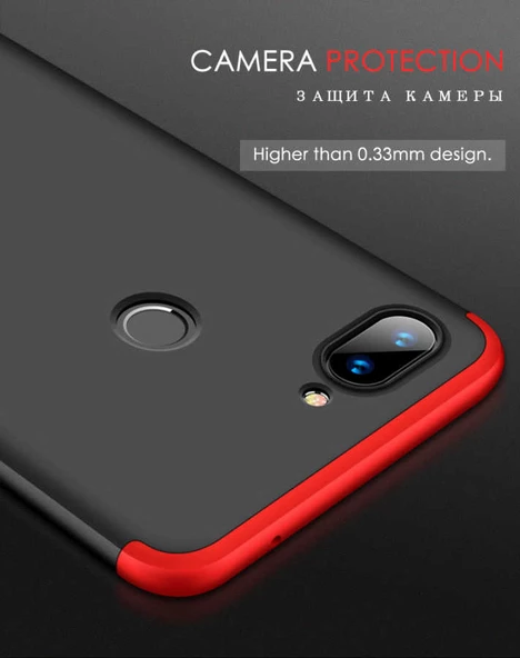 Xiaomi Mi 8 Lite - Kılıf Parmak izi Yapmayan 3 Parça Ays Kapak - Resim 4