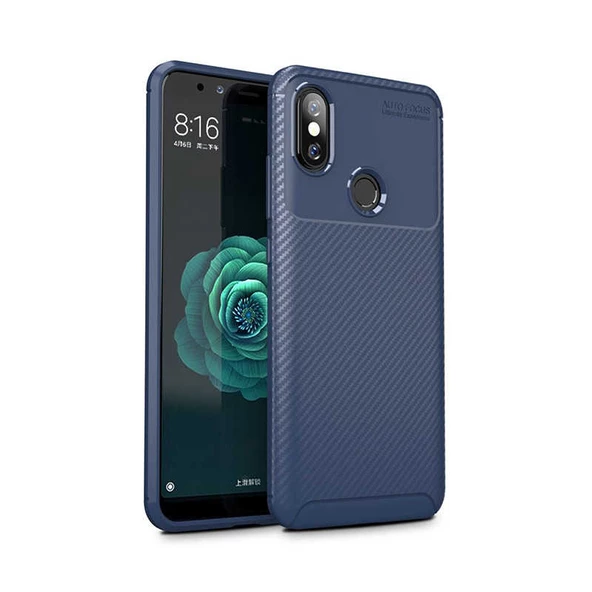 Xiaomi Mi A2 Lite - Kılıf Auto Focus Karbon Negro Silikon Kapak - 8