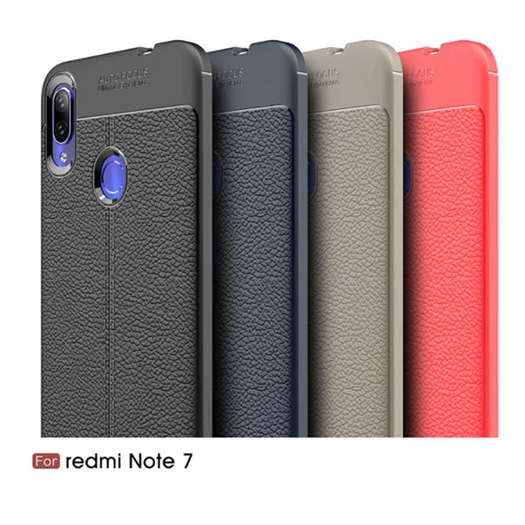 Xiaomi Redmi Note 7 - Kılıf Auto Focus Karbon Niss Silikon Kapak - Resim 4