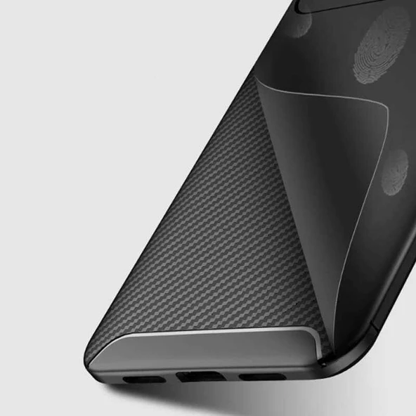 Xiaomi Mi 8 Pro - Kılıf Auto Focus Karbon Negro Silikon Kapak - Resim 7