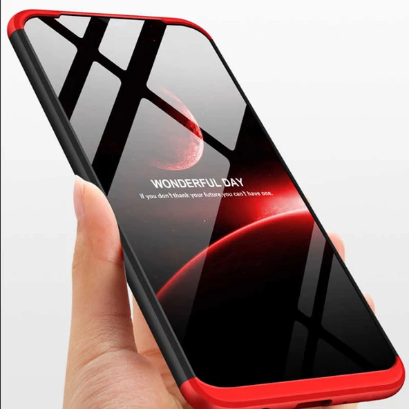 Samsung Galaxy M10 - Kılıf Parmak izi Yapmayan 3 Parça Ays Kapak - Resim 5