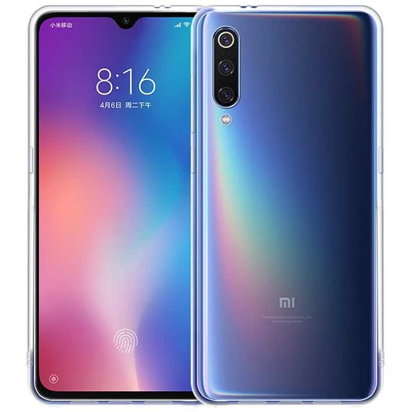 Xiaomi Mi 9 - Kılıf Şeffaf Soft Slim Fitt Süper Silikon Kapak - Resim 2