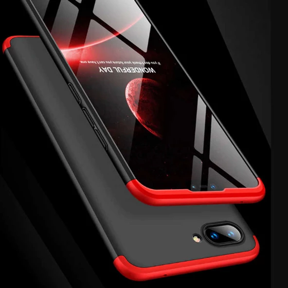 Xiaomi Mi 8 Lite - Kılıf Parmak izi Yapmayan 3 Parça Ays Kapak - Resim 2