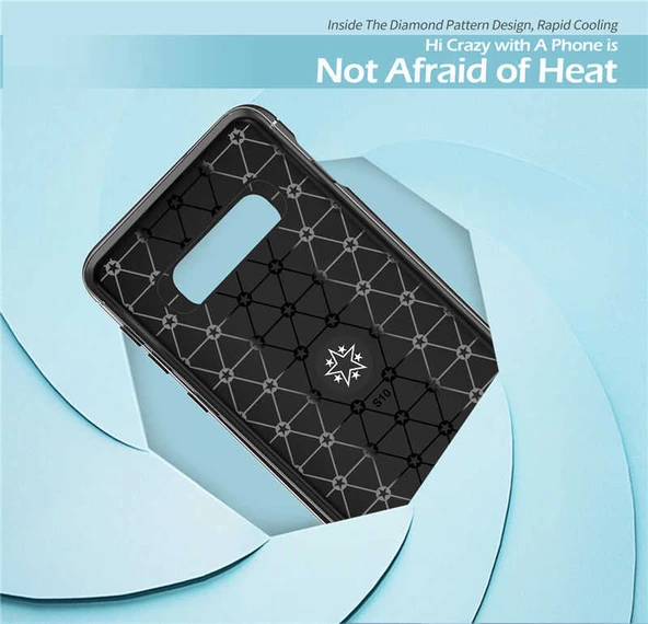 Samsung Galaxy S10 Plus - Kılıf Yüzüklü Karbon Ravel Silikon Kapak - Resim 6