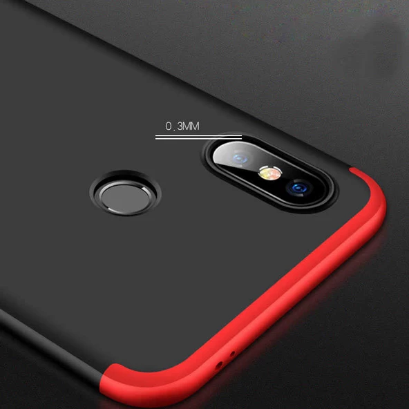 Xiaomi Mi 8 SE - Kılıf Parmak izi Yapmayan 3 Parça Ays Kapak - Resim 6