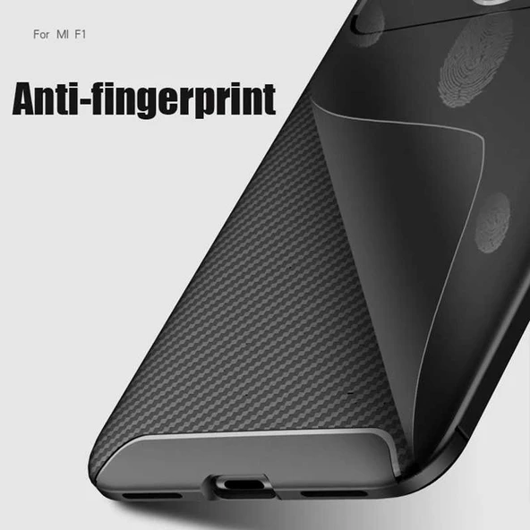 Xiaomi Pocophone F1 - Kılıf Auto Focus Karbon Negro Silikon Kapak - Resim 7