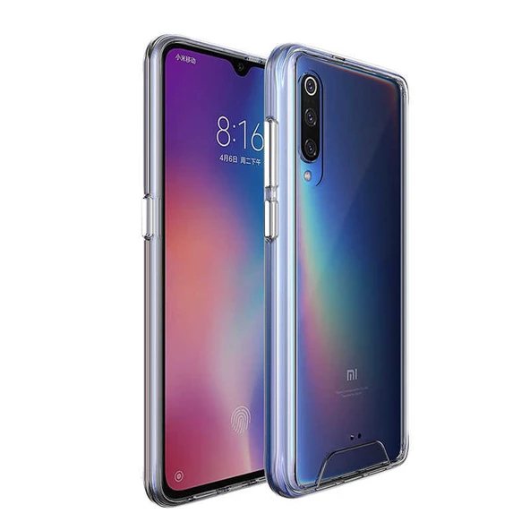 Xiaomi Mi 9 - Kılıf Şeffaf Sert Koruyucu Gard Silikon ürün görseli