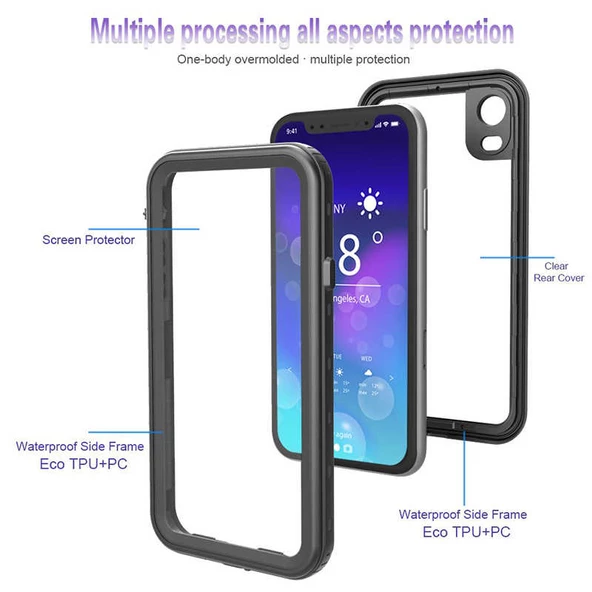 Apple iPhone XR 6.1 - Kılıf 360 Korumalı 1-1 Su Geçirmez Kılıf - 6