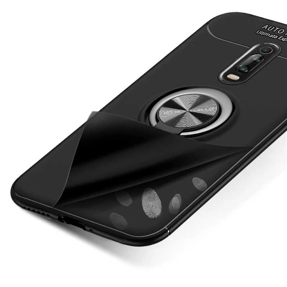 Xiaomi Mi 9T - Kılıf Yüzüklü Karbon Ravel Silikon Kapak - Resim 8