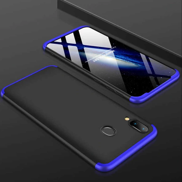 Huawei P Smart 2019 - Kılıf Parmak izi Yapmayan 3 Parça Ays Kapak