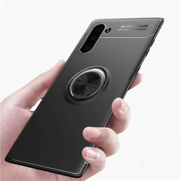 Samsung Galaxy Note 10 - Kılıf Yüzüklü Karbon Ravel Silikon Kapak - Resim 6