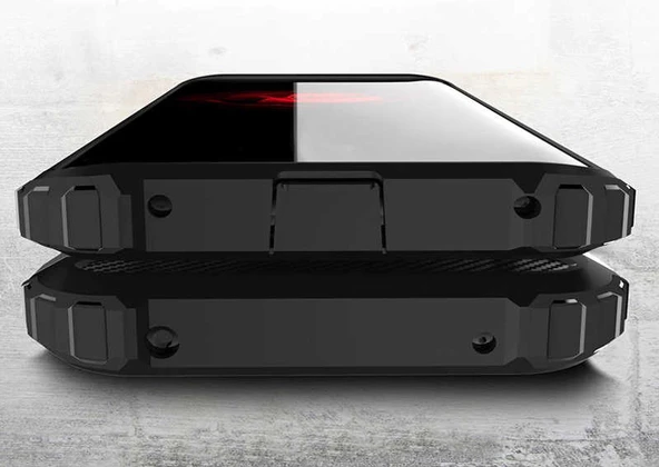 Huawei Mate 20 Pro - Kılıf Çift Katman Zırh Tank Crash Military Kapak - Resim 4