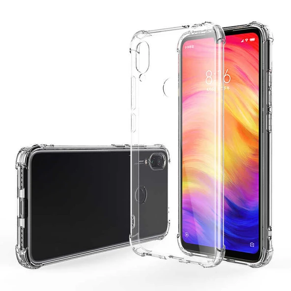 Xiaomi Redmi Note 7 - Kılıf Kenar Köşe Korumalı Nitro Anti Shock Silikon