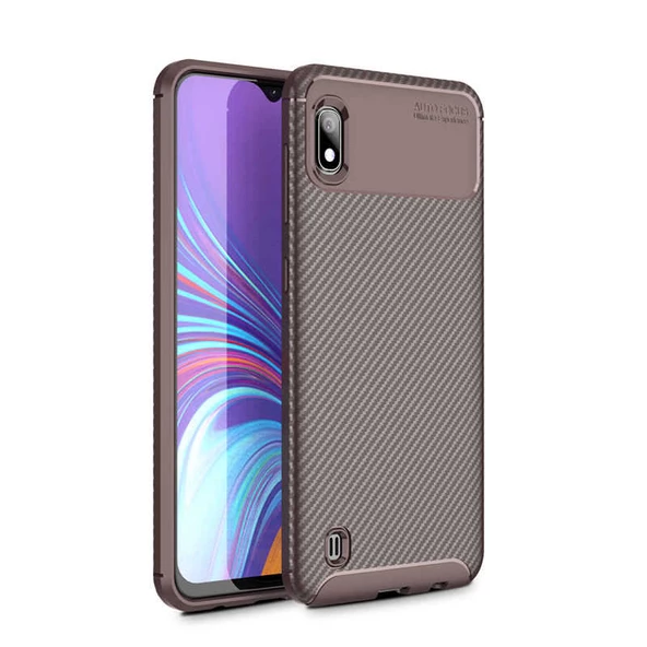 Samsung Galaxy A10 - Kılıf Auto Focus Karbon Negro Silikon Kapak - Resim 2