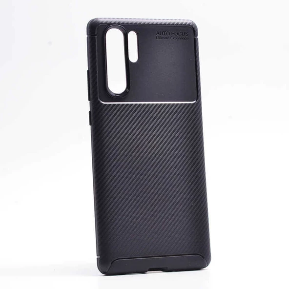Huawei P30 Pro - Kılıf Auto Focus Karbon Negro Silikon Kapak ürün görseli