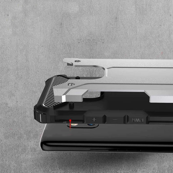Huawei Mate 20 Pro - Kılıf Çift Katman Zırh Tank Crash Military Kapak - Resim 3