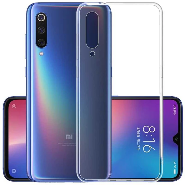 Xiaomi Mi 9 - Kılıf Şeffaf Soft Slim Fitt Süper Silikon Kapak ürün görseli