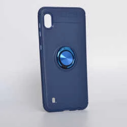 Samsung Galaxy A10 - Kılıf Yüzüklü Karbon Ravel Silikon Kapak - Resim 7