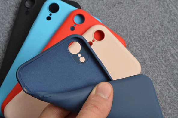 Apple iPhone XR 6.1 - Kılıf Mat Koruyucu içi Kadife İnci Silikon - Resim 3