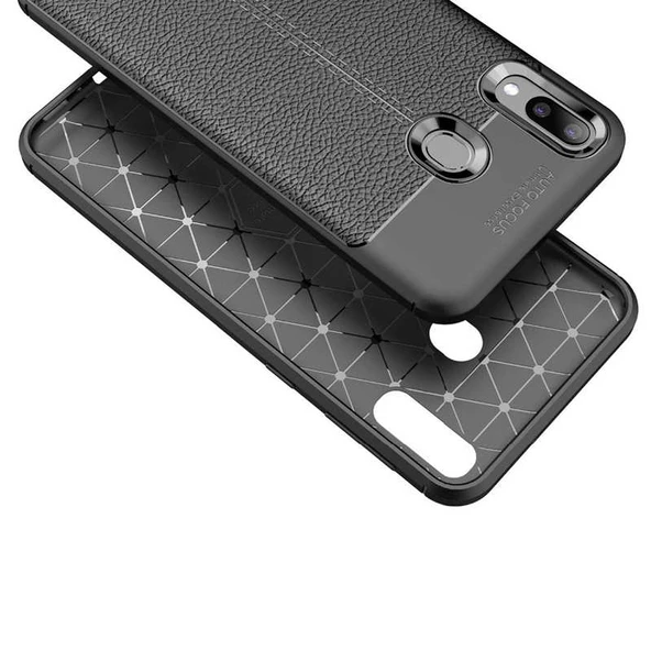 Samsung Galaxy M20 - Kılıf Auto Focus Karbon Niss Silikon Kapak - Resim 3