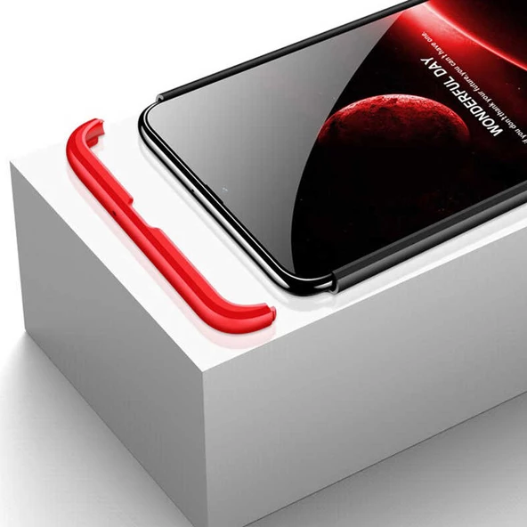 Samsung Galaxy A30 - Kılıf Parmak izi Yapmayan 3 Parça Ays Kapak - Resim 4