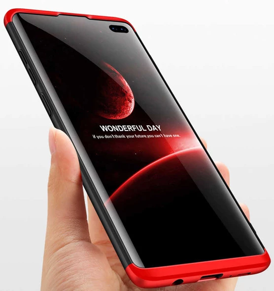 Samsung Galaxy S10 - Kılıf Parmak izi Yapmayan 3 Parça Ays Kapak - Resim 3