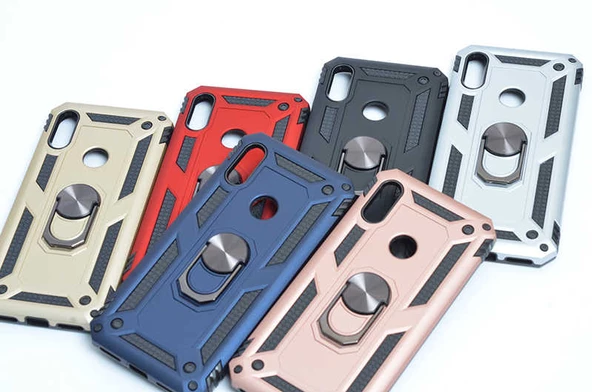 Huawei Honor 8A - Kılıf Yüzüklü Zırh Tank Vega Kapak - Resim 6