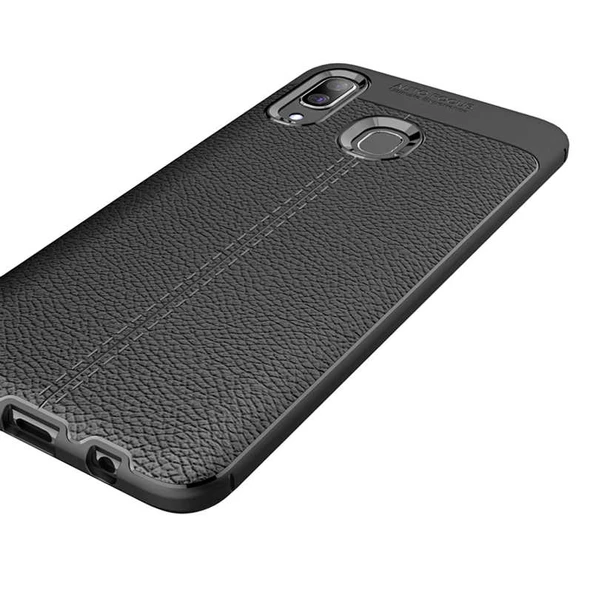 Samsung Galaxy A30 - Kılıf Auto Focus Karbon Niss Silikon Kapak - Resim 2