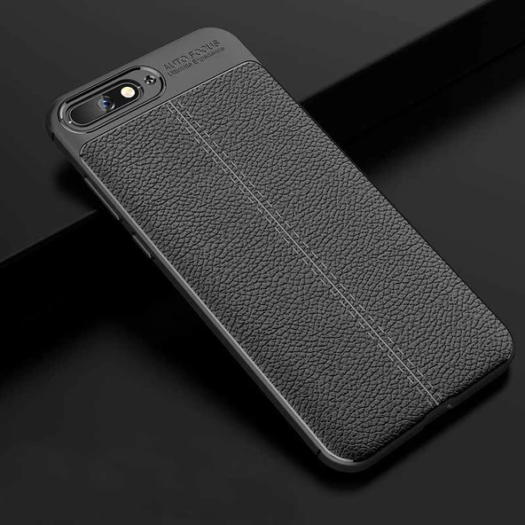 Huawei Y6 2018 - Kılıf Auto Focus Karbon Niss Silikon Kapak - Resim 3