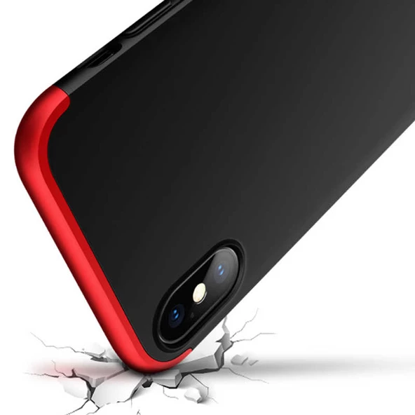 Apple iPhone XS Max 6.5 - Kılıf Parmak izi Yapmayan 3 Parça Ays Kapak - Resim 4