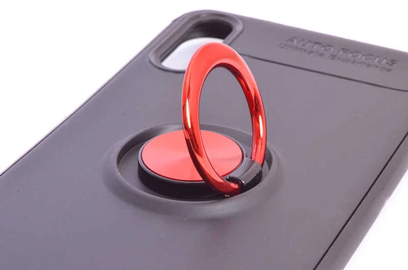 Samsung Galaxy M10 - Kılıf Yüzüklü Karbon Ravel Silikon Kapak - Resim 3