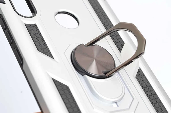 Huawei Honor 8A - Kılıf Yüzüklü Zırh Tank Vega Kapak - Resim 3