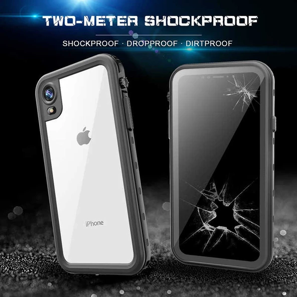 Apple iPhone XR 6.1 - Kılıf 360 Korumalı 1-1 Su Geçirmez Kılıf - 4