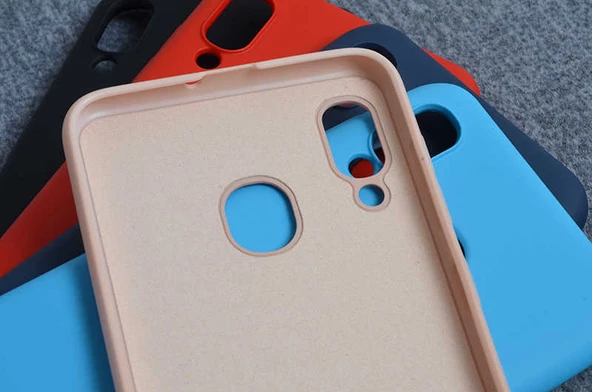 Samsung Galaxy A20 - Kılıf Mat Koruyucu içi Kadife İnci Silikon - Resim 2