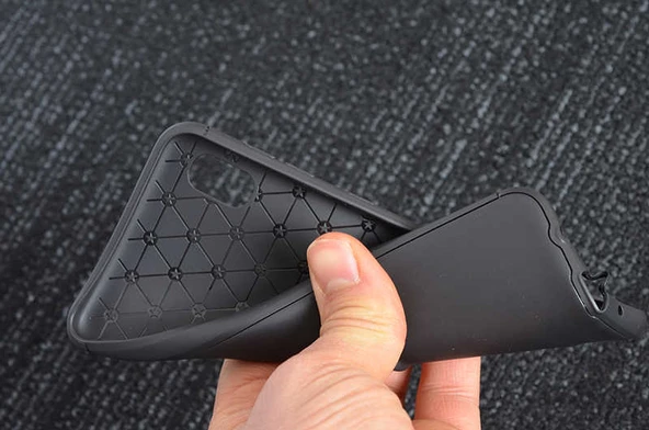 Samsung Galaxy A10 - Kılıf Yüzüklü Karbon Ravel Silikon Kapak - Resim 2