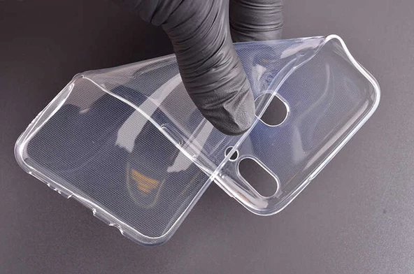 Samsung Galaxy M20 - Kılıf Şeffaf Soft Slim Fitt Süper Silikon Kapak - Resim 2