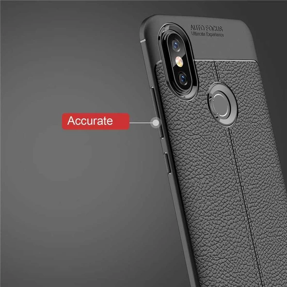 Xiaomi Mi A2 Lite - Kılıf Auto Focus Karbon Niss Silikon Kapak - Resim 4