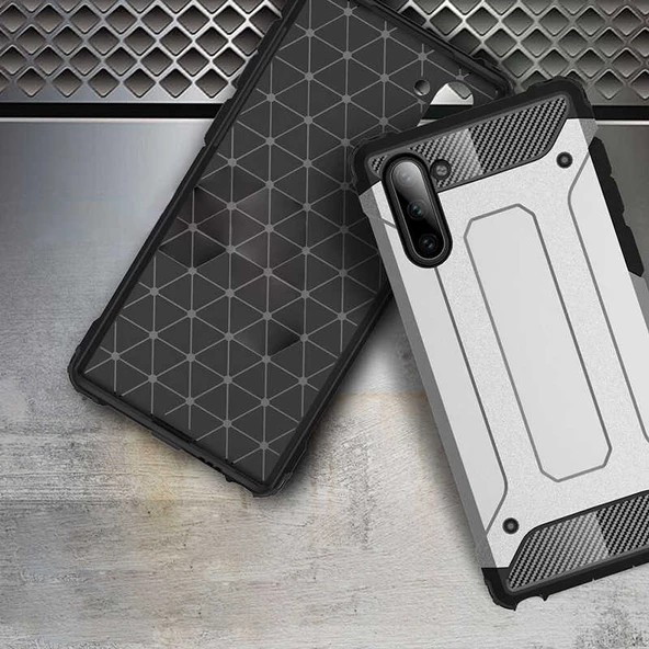 Samsung Galaxy Note 10 - Kılıf Çift Katman Zırh Tank Crash Military Kapak - Resim 4