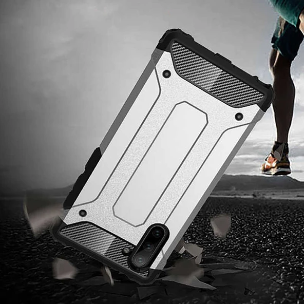 Samsung Galaxy Note 10 - Kılıf Çift Katman Zırh Tank Crash Military Kapak - Resim 7