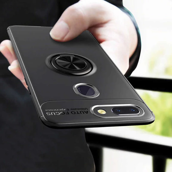 Xiaomi Mi 8 Lite - Kılıf Yüzüklü Karbon Ravel Silikon Kapak - Resim 8