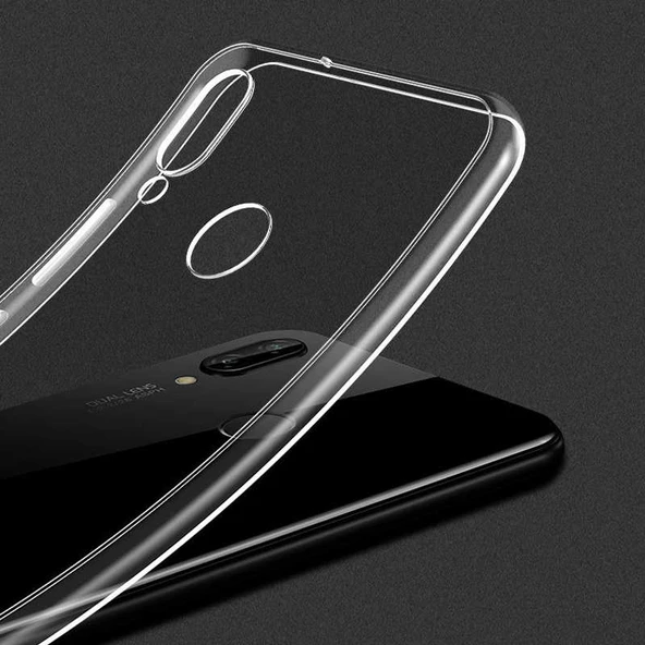 Huawei Y7 Prime 2019 - Kılıf Şeffaf Soft Slim Fitt Süper Silikon Kapak - Resim 3