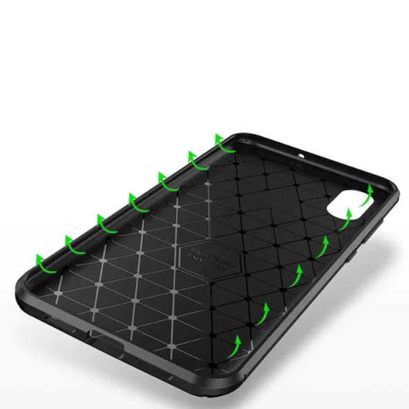 Xiaomi Mi 8 Pro - Kılıf Auto Focus Karbon Negro Silikon Kapak - Resim 4